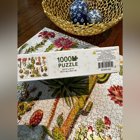 🧩 EUC New York Puzzle Company 1000 pc Jigsaw Puzzle- ‘Cacti - Cactus’ - Picture 6 of 7
